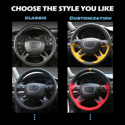 Custom Car Steering Wheel Cover for Honda Fit City 2009-2013 Jazz 2009-2013 Insight 2010 2011 2012 2013 2014 Interior