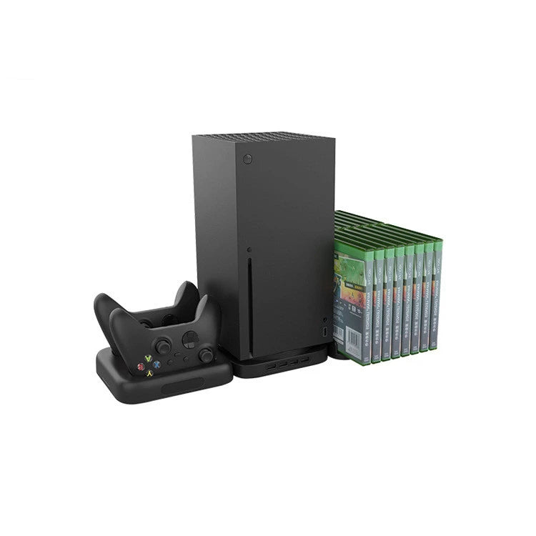 SYY Multifunction Console CD Card Storage Joystick Controller Dual Charging Stand for Series X Charger Game Accessories Black