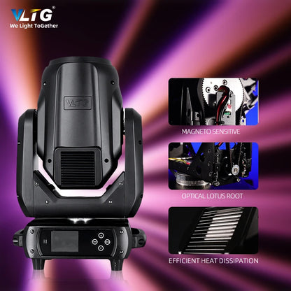 VLTG Stage Lights Mini Beam Moving Head Light  380w Beam Dmx512 LED  Sharpy Disco Dj Effect