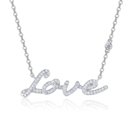 2025 Factory Price 925 Sterling Silver Jewelry Love Necklace Anniversary Gift for Women Moissanite Pendant Necklace