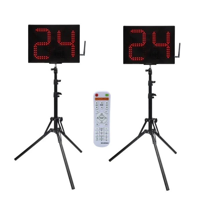Ganxin 2 Units Set - LED Electronic Basketball Shooting Countdown Timer, Digital 12/14/24/30s Shot Clock with Remote Control