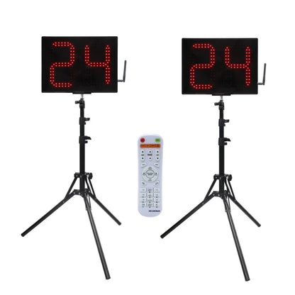 Ganxin 2 Units Set - LED Electronic Basketball Shooting Countdown Timer, Digital 12/14/24/30s Shot Clock with Remote Control