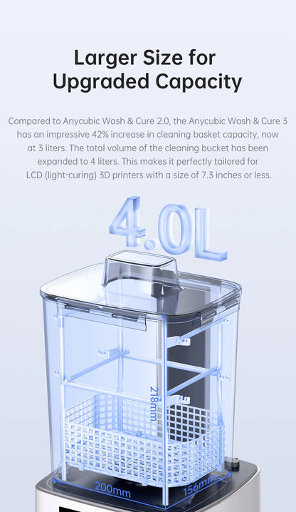 Anycubic Wash&Cure 3.0 Machine New Product for 3d Printer Cure Models