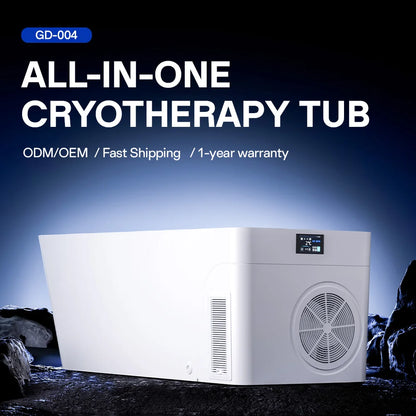Local Stock US Freestanding Acrylic Cold Plunge Athlete Recovery Ice Bath Tub All-in-One