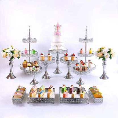 Wholesale Luxury Iron Cake Stands Set Gold Wedding Favor Cookware Tool for Kitchen Metal Cupcake Buffet Display Dessert Stand