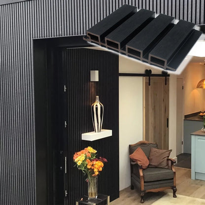 Great Outdoor Waterproof Fluted WPC Wall Panel External Plastic Composite Garden Cladding for Hotels and Villas