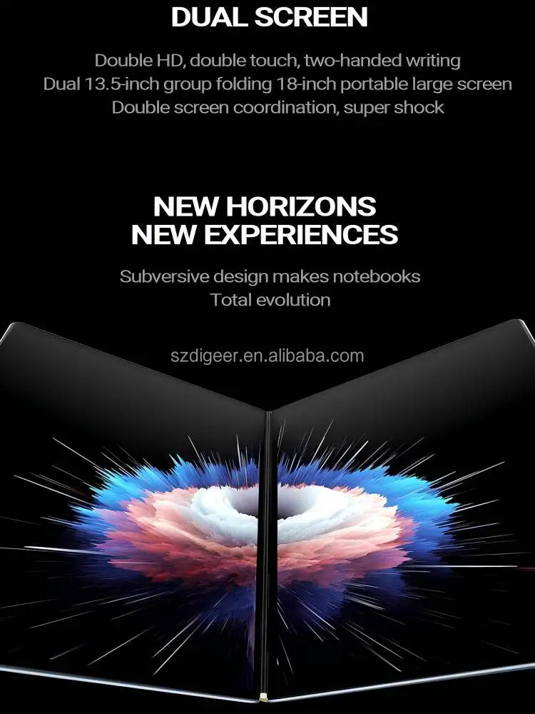 New Factory Price Notebook Computer Dual 14 Inches Touchscreen 16GB ROM 1TB SSD Intel N150 CPU English IPS Metal Casing Windows