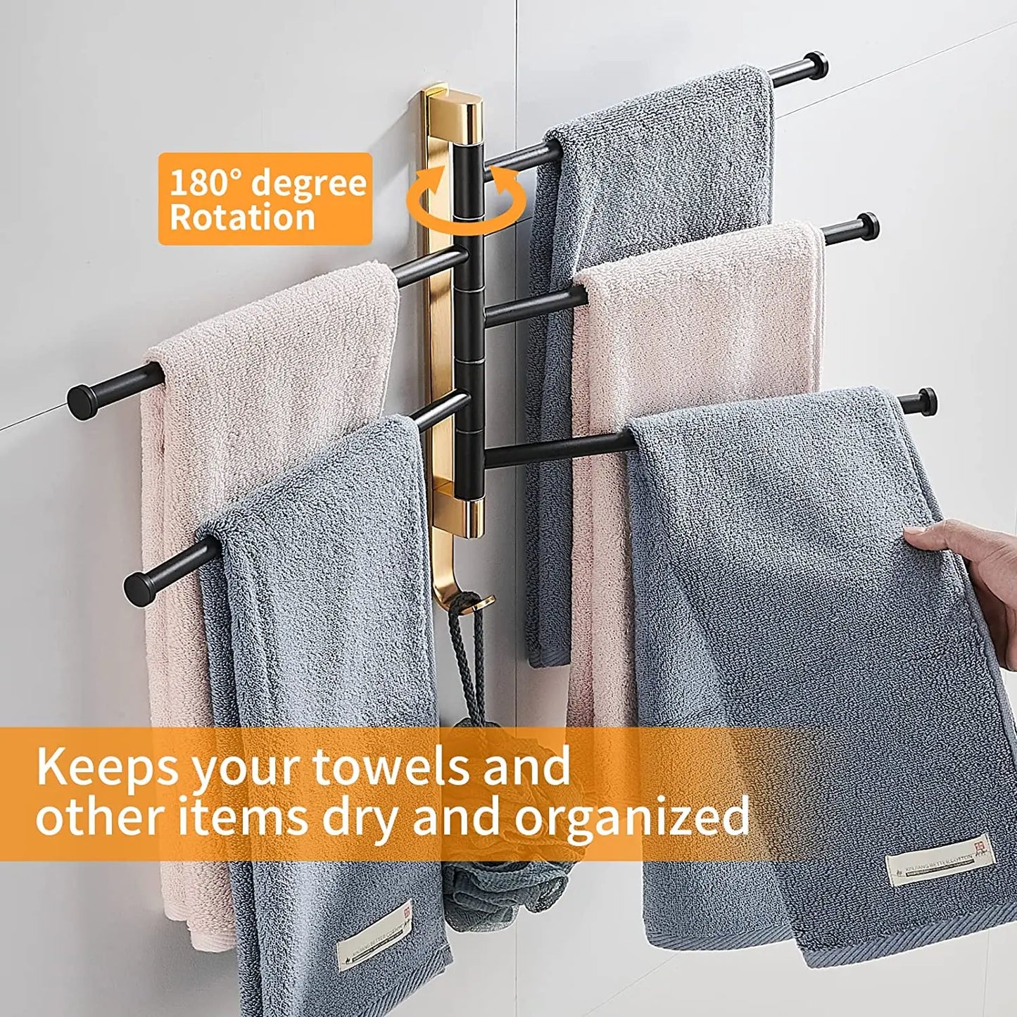 Folding Towel Rack Bathroom Accessories Wall Mount Towel Holder