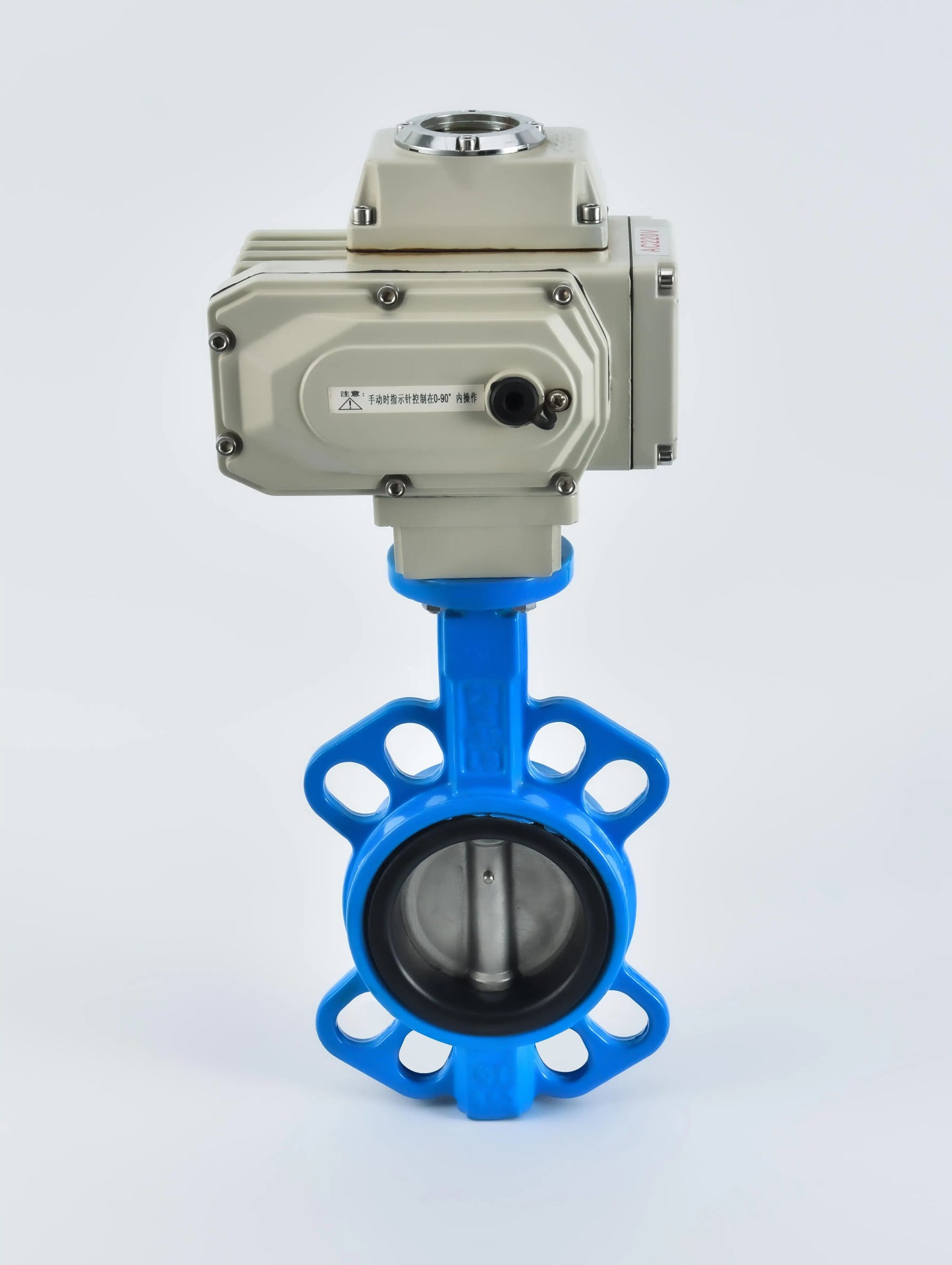 Haoye Electric D971X-16 Wafer Type Butterfly Valve PTFE Ductile Stainless Steel Cast Iron 220v24v Soft Seal Regulating Switch