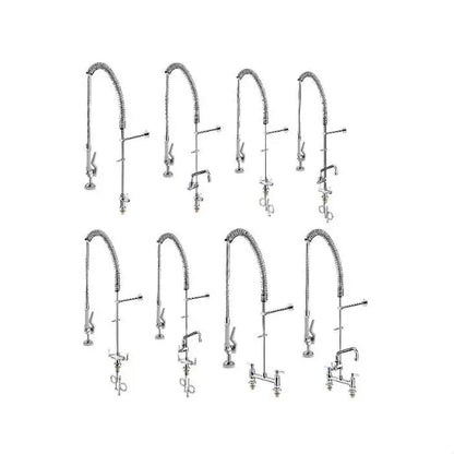 Sunmax Commercial Kitchen Faucet Long Spout Pull-Down Stainless Steel Restaurant Pre-Rinse Sense Faucet for Hotels Restaurants