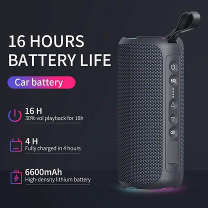 2026 New Arrivals Cyboris S7 Stereo 2.0 IPX7 Waterproof Action 40W Cylinder Super Bass Mini Wireless Speaker for Computer