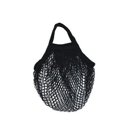 Recycled Reusable Cotton String Mesh Net Shopping Bag Long Handle Fruit Vegetable Grocery Produce Tote for Daily Life Letter