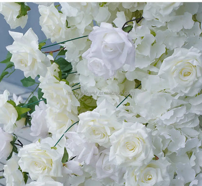 S-A8147 White Rose Hydrangea Floral Arrangement Sofa Table Runner Floor Flower