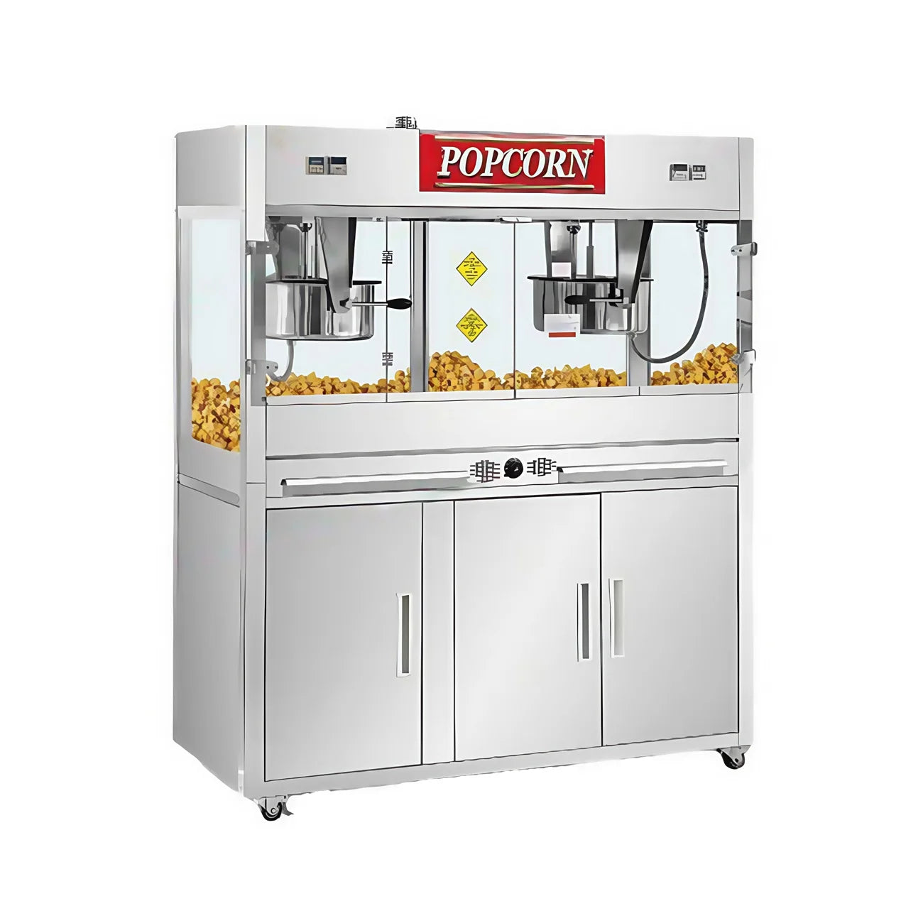 Theatre Popcorn Machine with 32 Oz Kettle Commercial Cinema Stainless Steel Automatic Popcorn Snack Popcorn Vending Machine