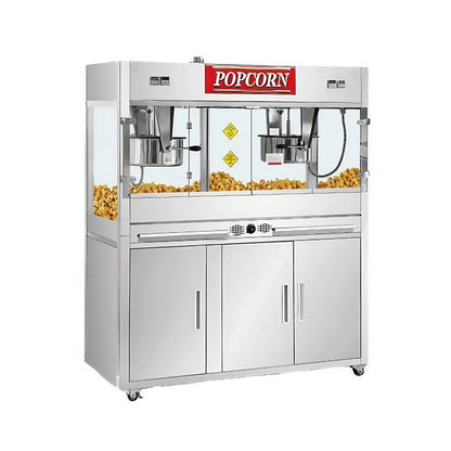 Theatre Popcorn Machine with 32 Oz Kettle Commercial Cinema Stainless Steel Automatic Popcorn Snack Popcorn Vending Machine