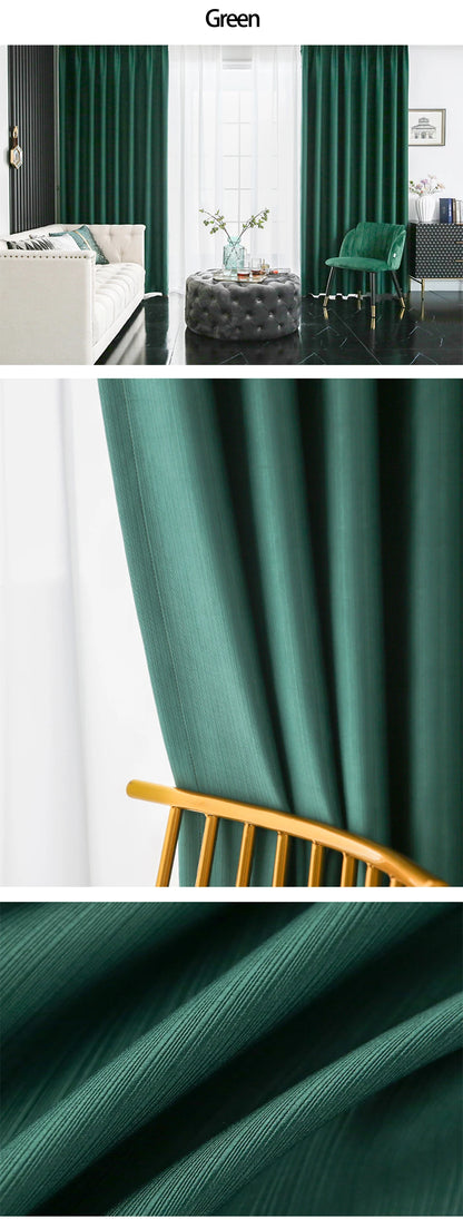 YCENTRE Modern Style Solid Color Window Treatment Curtains Thermal Insulated Curtains Blackout Curtain Drape For Living Room