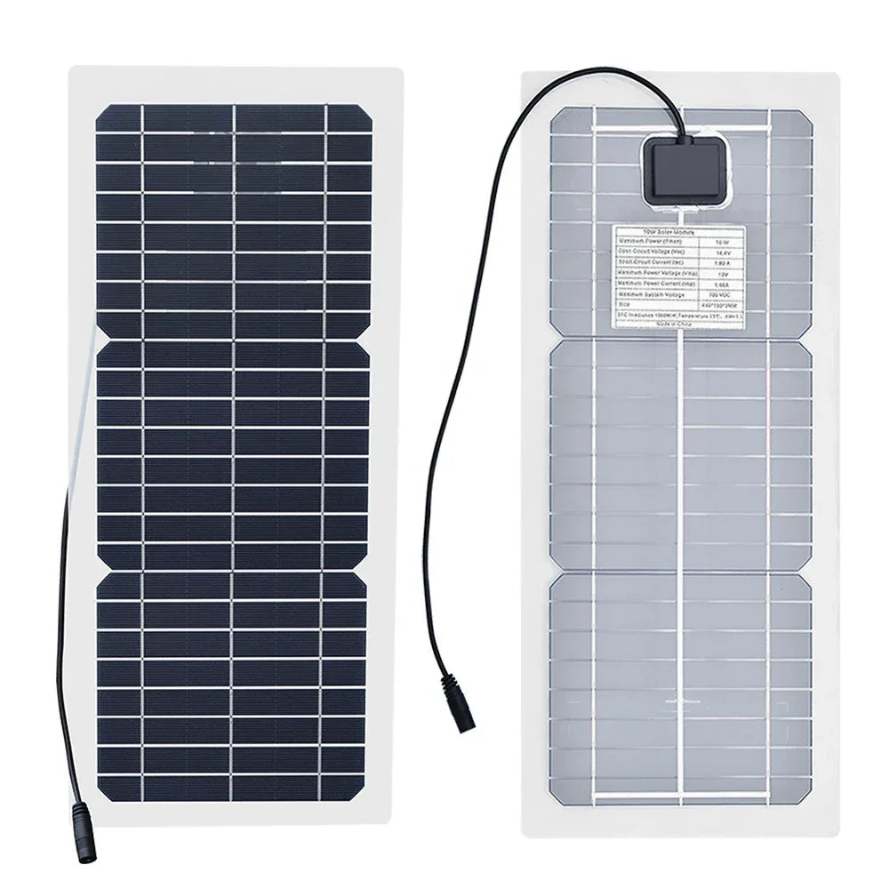 18V 10W Solar Panel Charger Complete Outdoor Camping Mountaineering Travel Solar kit Portable Power Supply For Phone Charging
