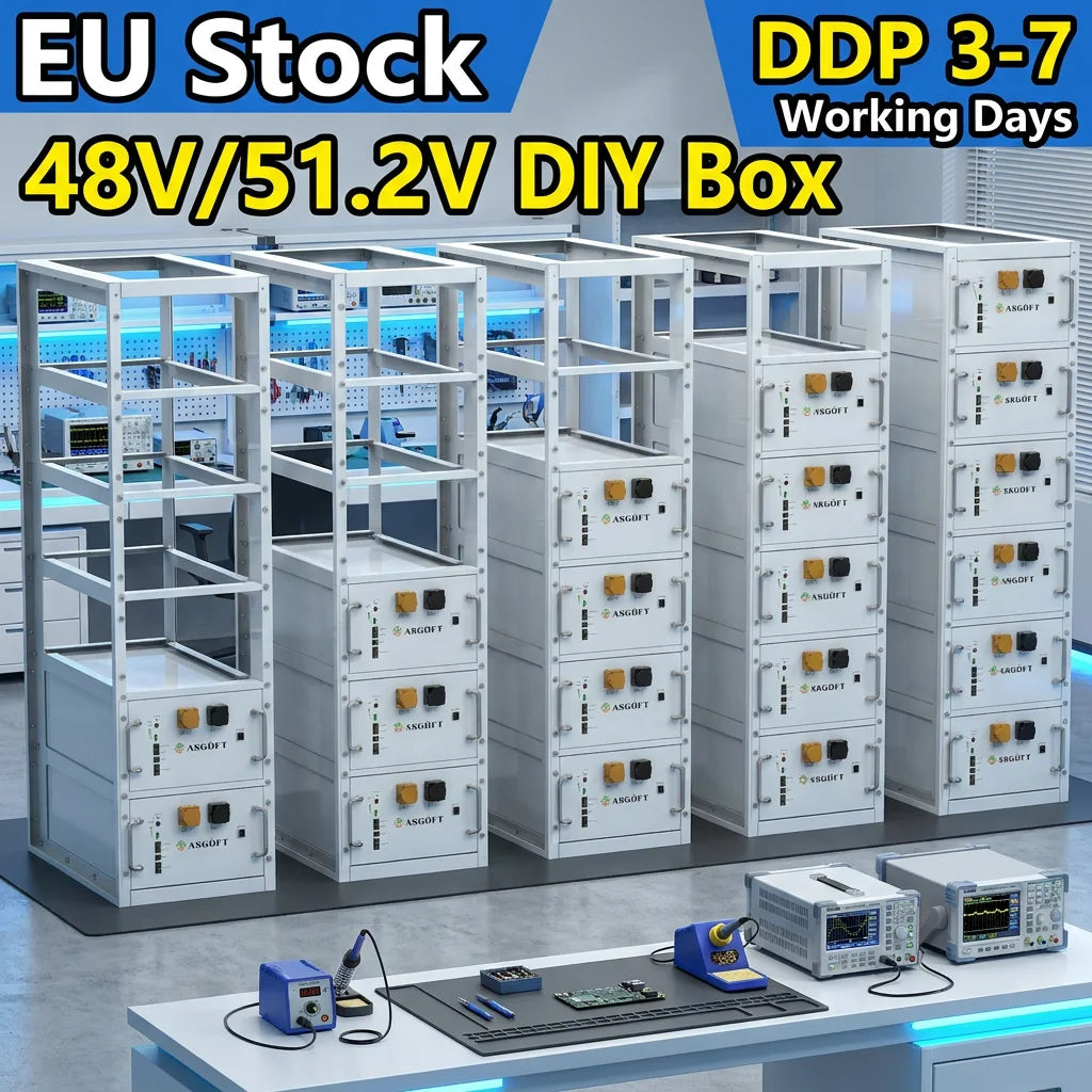 Diy Kit 16kwh Battery Shell Lithium Ion Box Light Display 51.2v 280ah 16s 48v Lifepo4 Empty Battery case for Jk JBD 200A Bms