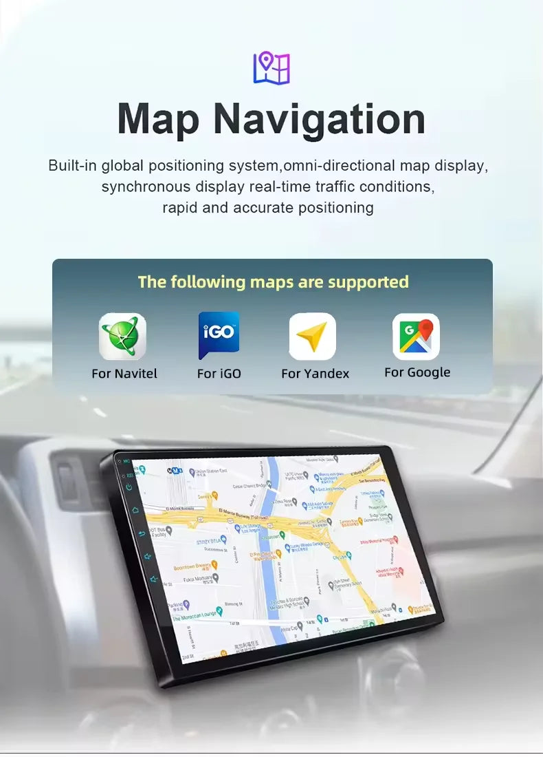 7870 Universal 2K Touch Screen Android 13 Car Split-screen GPS/AM/FM/Bluetooth Navigation Radio Multimedia Video Car DVD Player
