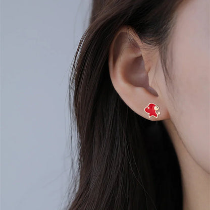 84Pairs Multi-style Stud Earrings for Women, Elegant Butterfly Strawberry Heart Daisy Flower Earrings, Multiple Month Design