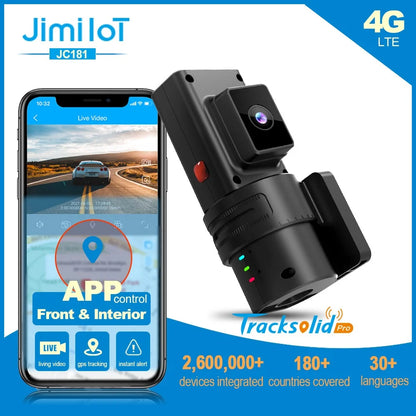 Jimilot JC181 Mini Dual Dash Cam 4G DVR WiFi USB 1080P GPS Event Video G-Sensor Fuel Cutoff Rotatable Car Camera 64GB ADAS