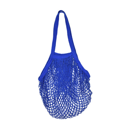Recycled Reusable Cotton String Mesh Net Shopping Bag Long Handle Fruit Vegetable Grocery Produce Tote for Daily Life Letter