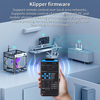 VEHO 600A Enclosure Big Size Klipper High Speed FDM 3D Drucker Auto Leveling Imprimante Impresora 3D Printer Machine