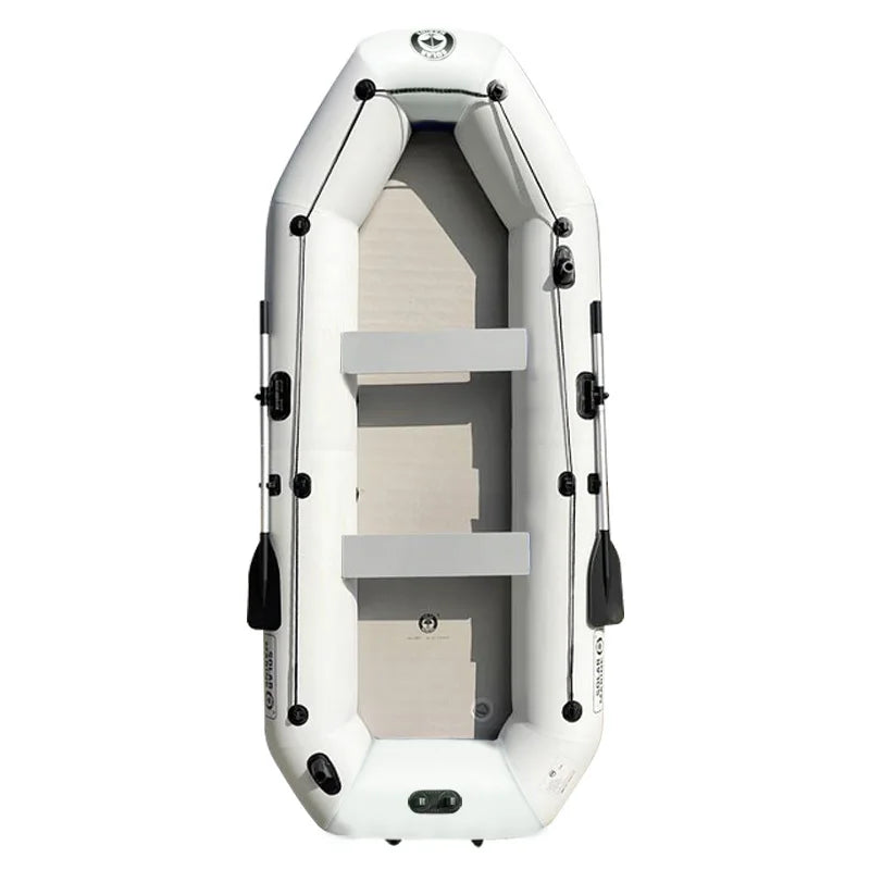 Solar Marine 5 Person 10 ft PVC Inflatable Kayak Fishing Boat 3 Air Chambers Glue Free Durable CE Certified for Surfing Sea Use
