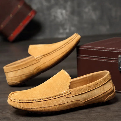 Suede Leather Man Loafers Luxury 2021 Casual Shoes For Men Boat Shoes Handmade Men Slipon Driving Shoes Male Moccasins Zapatos99