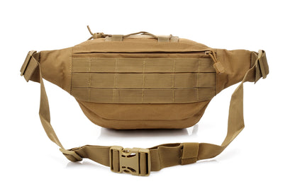 Camouflage Chest Daypack Single Crossbody Strap Waterproof Polyester Tactical Waist Bag for Outdoor Sports Zipper Closure