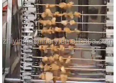 New Brazilian Greek Stainless Steel 304 Electric Chain Broiler Fully Automatic Rotating Indoor Outdoor BBQ Machine for Kebab