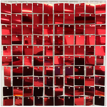 Birthday Backdrop Shimmer Sequin Backdrop Panels Shimmer Wall Red for Wedding Party Baby Shower Background Wall Decor