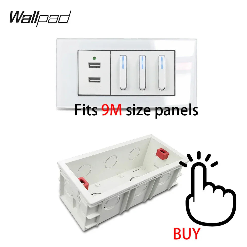 1 2 3 Gang Way Stair Cross Pass White Glass Switch DIY AU US 118*75mm 153*75mm 191*75mm Fan Dimmer Retro Switch with LED Wallpad