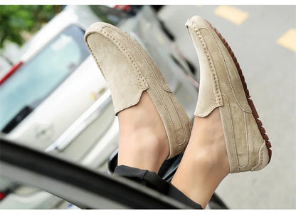 Suede Leather Man Loafers Luxury 2021 Casual Shoes For Men Boat Shoes Handmade Men Slipon Driving Shoes Male Moccasins Zapatos99