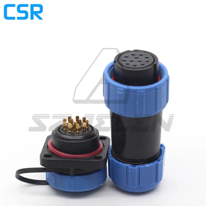 SP21 2/3/4/5/6/7/8/9/10/12 Pin IP68 Waterproof Connector Square Plastic Panel Mounting Connector Plug Female And Socket Male