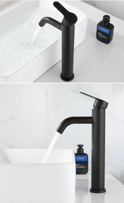 5 Years Warranty Stainless Steel 304 Basin Faucet Hot and Cold Sink Bathroom Tap Deck Mount Bath Taps and Faucets