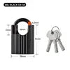 OPEL Heavy Duty Hardened Iron Anti-Theft Waterproof Padlock A3 Steel Shackle Key Operated Black Color for Outdoor/Indoor Use