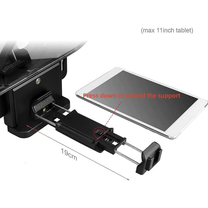 Hot Sell A10 Big Screen Prompter Professional Interview Foldable Teleprompter for Smartphone DSLR Camera Live Video Recording
