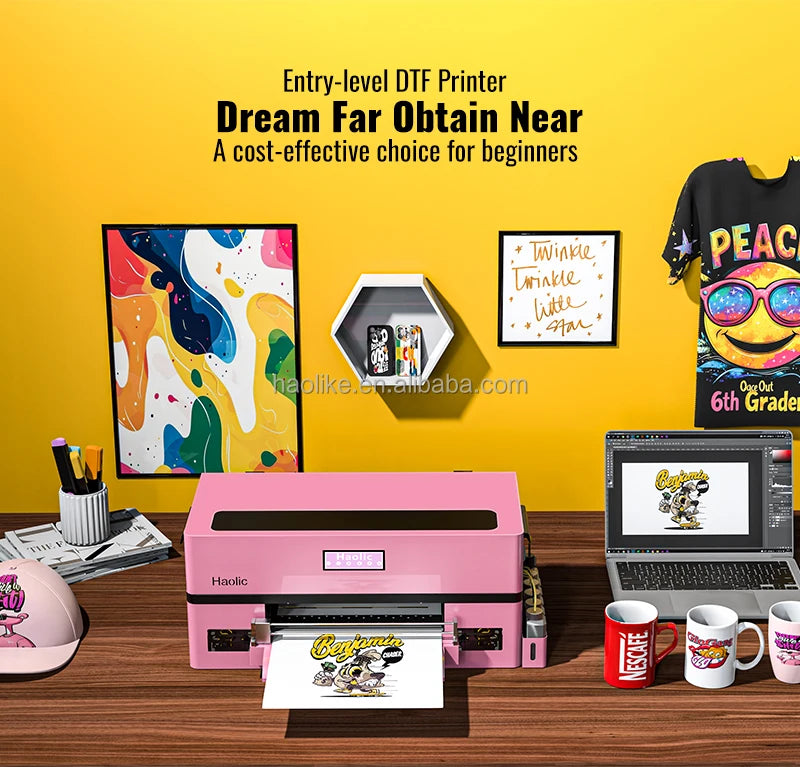 DTF-Printing-Machine With Shaker Powder Heating Custom DTF Transfer Printer Any Textiles 30 60 CM for DTF Starts Kits