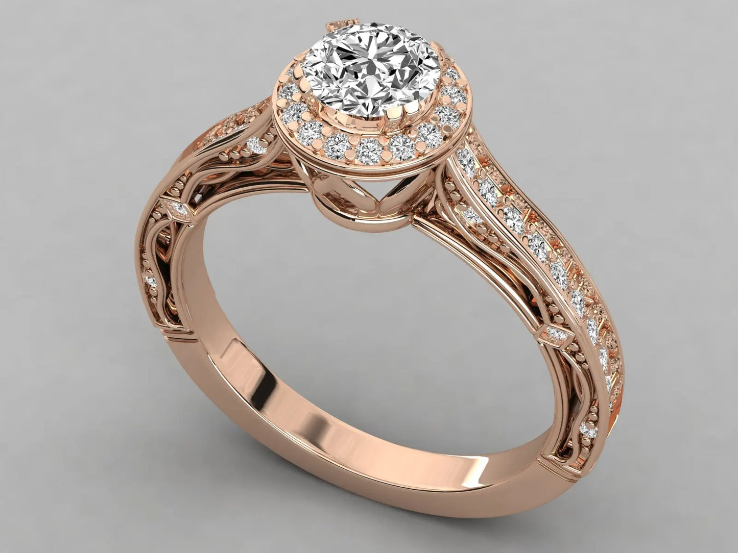 Trendy Diamond Engagement Ring High Quality Gold Silver Rose Gold Metal Available Women's Wedding Certified Engagement Ring