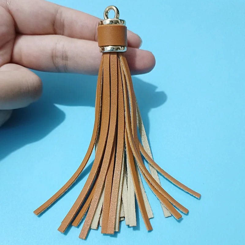Length 10 cm Leather Tassel Artificial Leather Fringe for Festival Hangings Lantern Bag Bracelet Accessaries