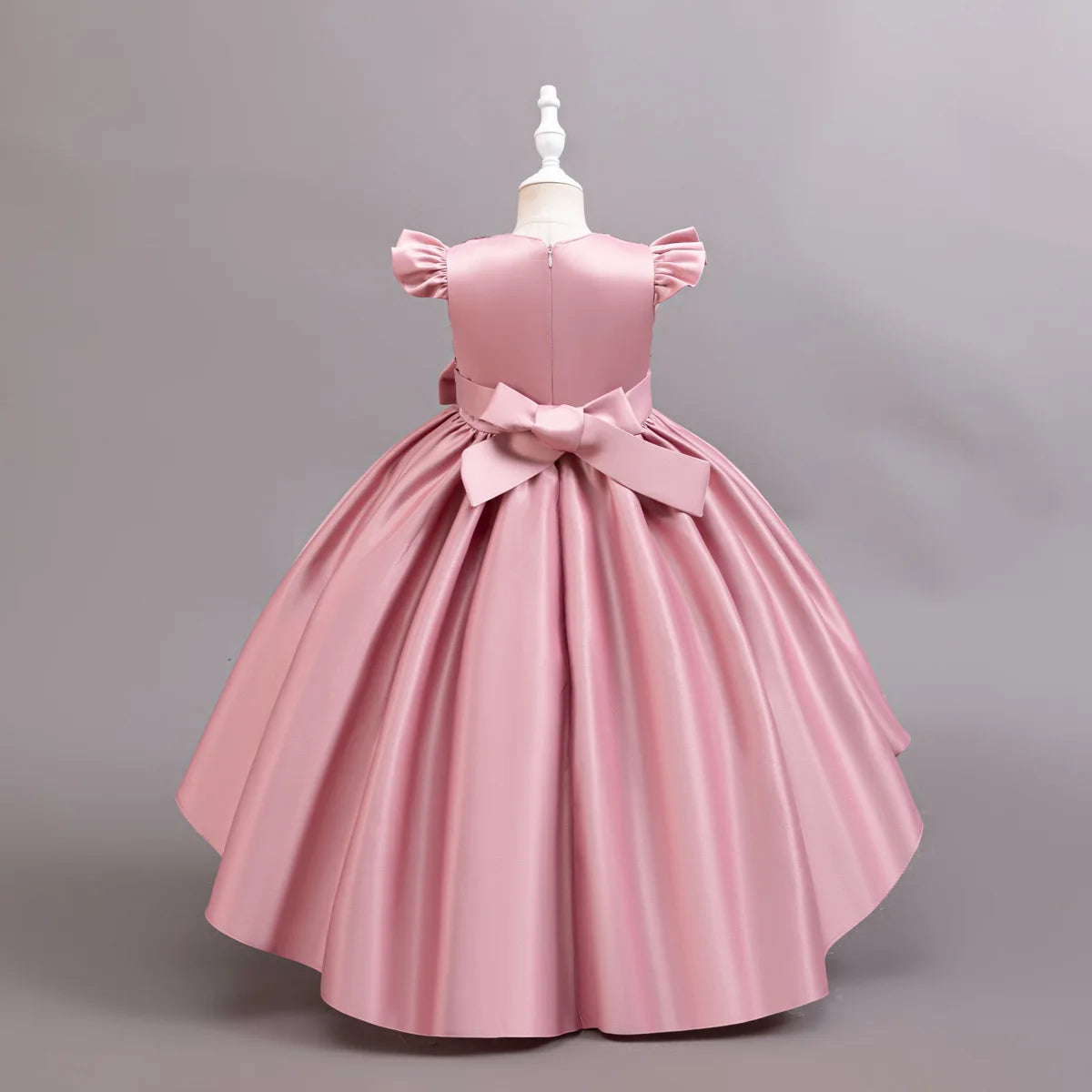 Girls Ready Made New Style Fashion Sleeveless Children Wedding Party Dresses Flower Puffy Frocks