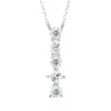 Pass Diamond Tester Letter C Multi Cut VVS Moissanite Necklace 925 Silver Platinum Plated Elegant Fine Jewelry Necklace