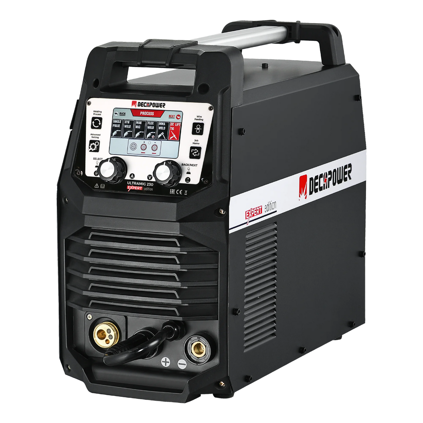 DECAPOWER ULTRAMIG 230 Fast Shipping 220V Synergic Pulse Gas Gasless MIG ARC Lift TIG IGBT Inverter Welding Machine