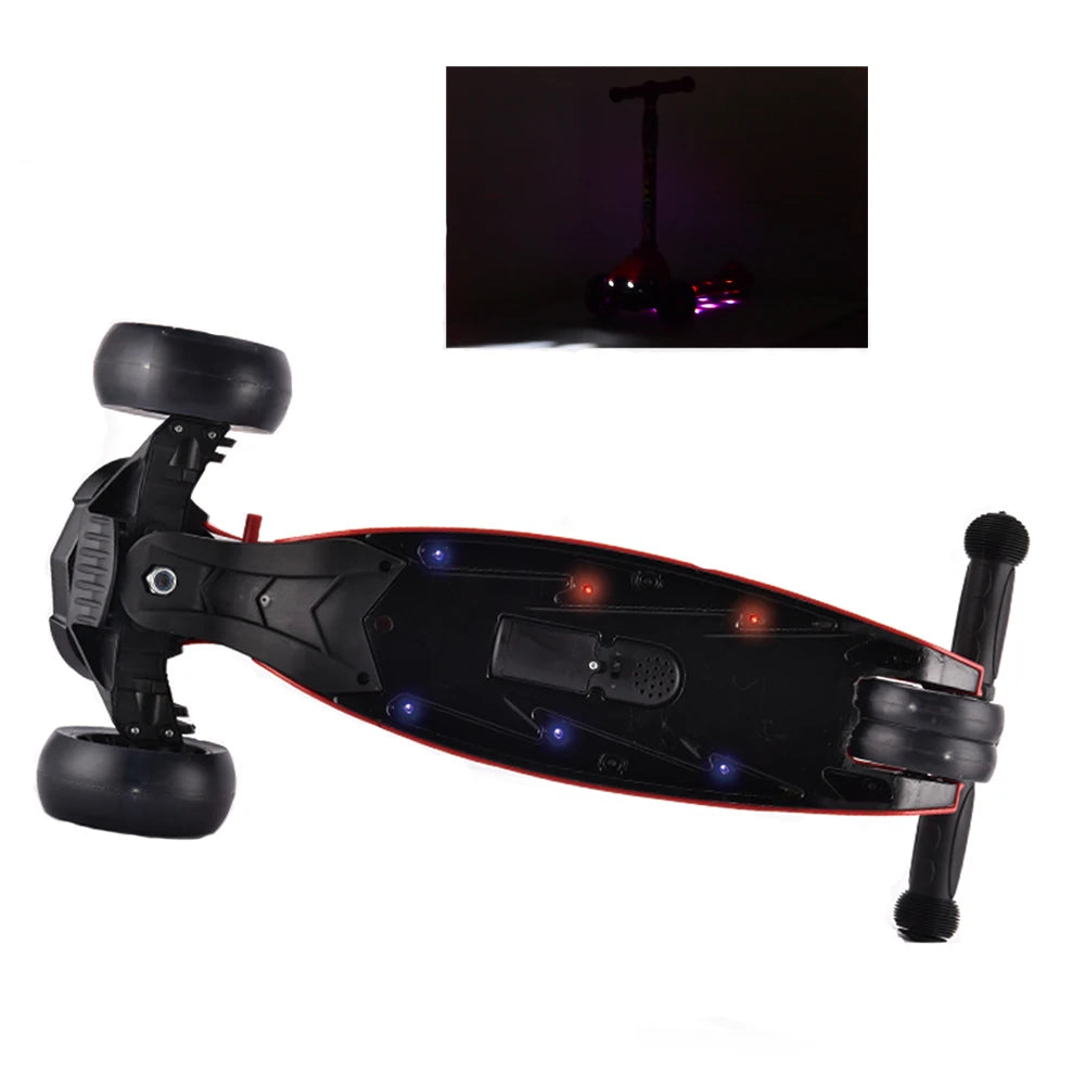 High Quality Foldable Kick Scooter Three Wheel Children Scooter with Led Light