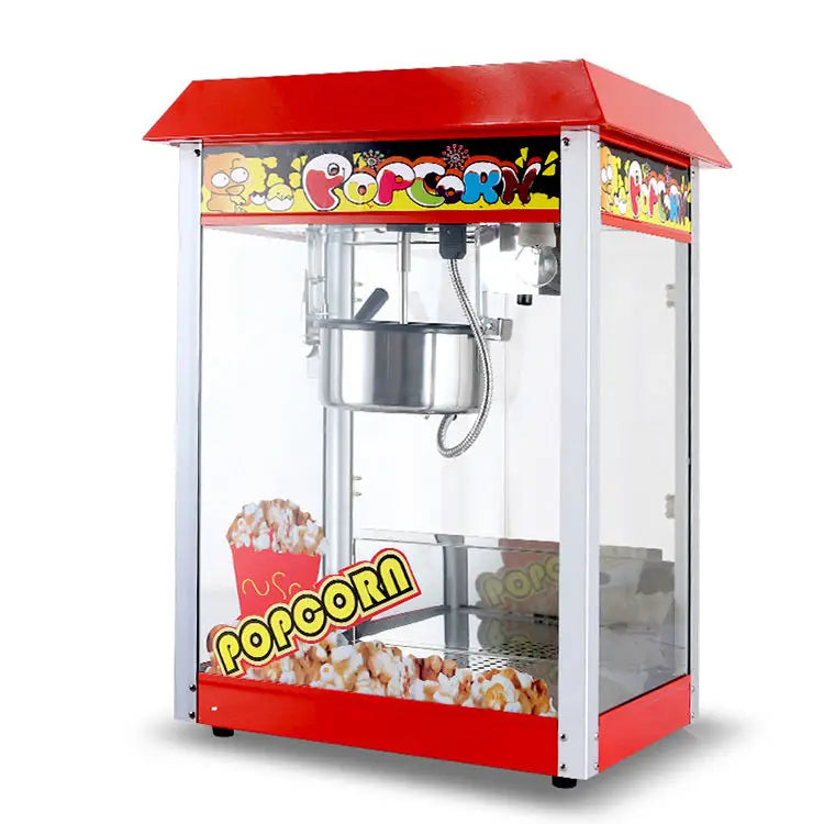 Popcorn Maker Machine1400W Hot Air Popcorn Maker Machine Commercial Popcorn Making Machine Deck Thermal Insulation System