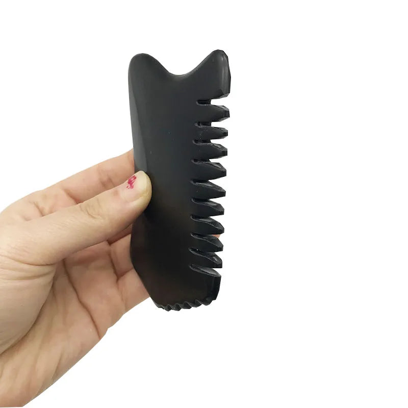 Guasha Comb Massage Guasha Board Jade Gua Sha Scraping Black Bian Stone Gua Sha Tool