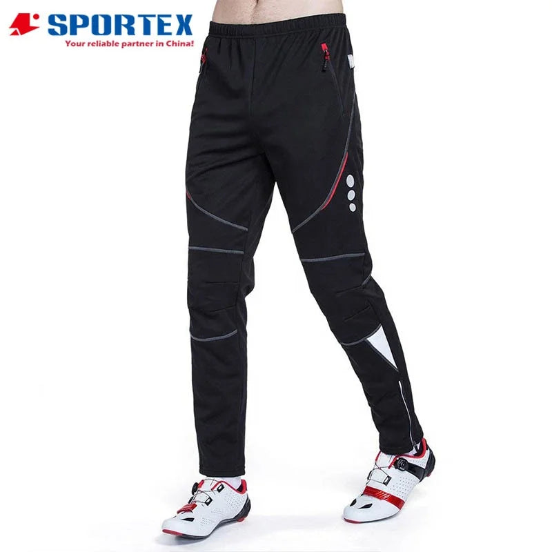 Custom Reflective Men's Winter Cycling Pants Warm Winter Bicycle Pants Bike Thermal Pants