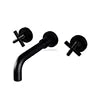 Matt Black Bathroom Vanity Faucets Mixer Sink Faucet Tap Single Wall Mounted Ceramic Factory Direct Wholesale Brass In-Wall