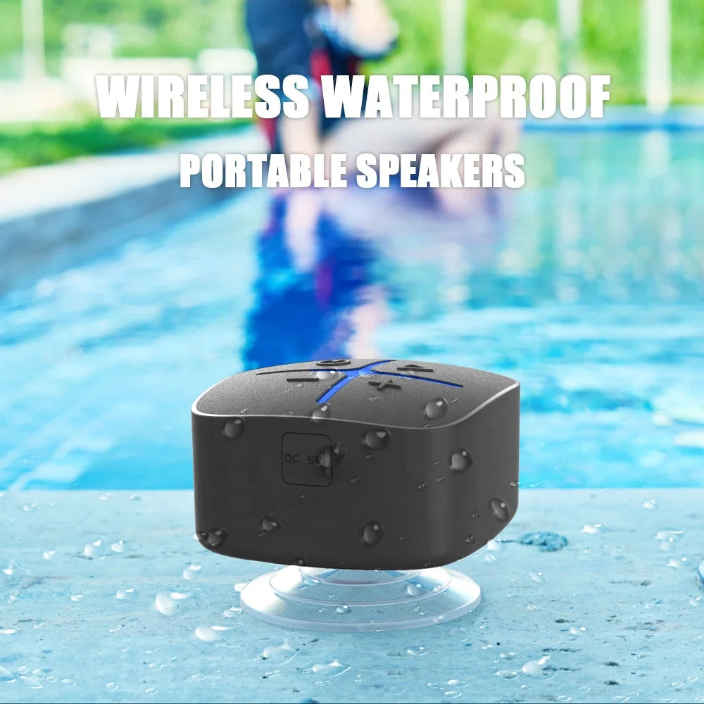 High Quality Suction Cup Mini Wireless  Blueteeth Hydropower  Ceiling Speaker Blueteeth Shower  Bathroom Speaker